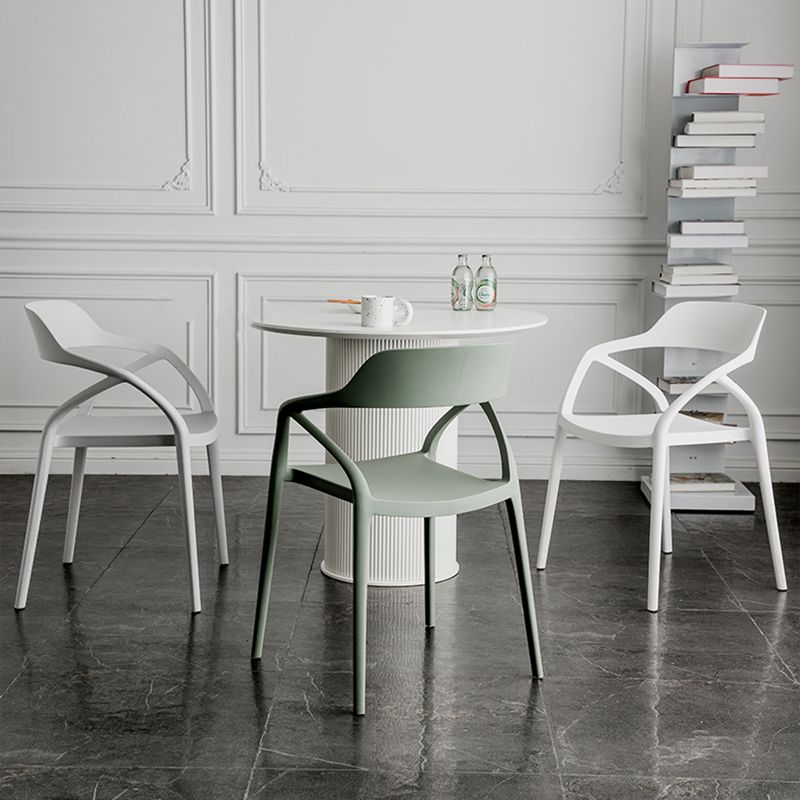 Contemporary Style Plastic Dining Chairs Dining Open Back Arm Side Chair for Kitchen Clearhalo ' kitchen&dining_furn' 'Dining Chairs' 'Dining Tables & Seating' 'dining_chair' 'furn' 'furn_dining_chair' 'Furniture' 'furniture_dining_chair' 'Kitchen & Dining Furniture' 'kitchen' 1200x1200_581150cf-230e-470b-b07a-edaa13a559c2