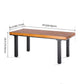 Industrial Rectangle Shape Dinette Set Solid Wood Top Dining Table Furniture for Dining Room Clearhalo 'Dining Room Sets' 'Dining Tables & Seating' 'dining_room_set' 'furn' 'furn_dining_room_set' 'Furniture' 'furniture_dining_room_set' 'Kitchen & Dining Furniture' 'kitchen&dining_furn' 'kitchen' 1200x1200_581286d2-c12d-44d8-981b-1ceca91428a6