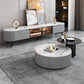 Console TV contemporanea, supporto TV in finto legno con 2 cassetti