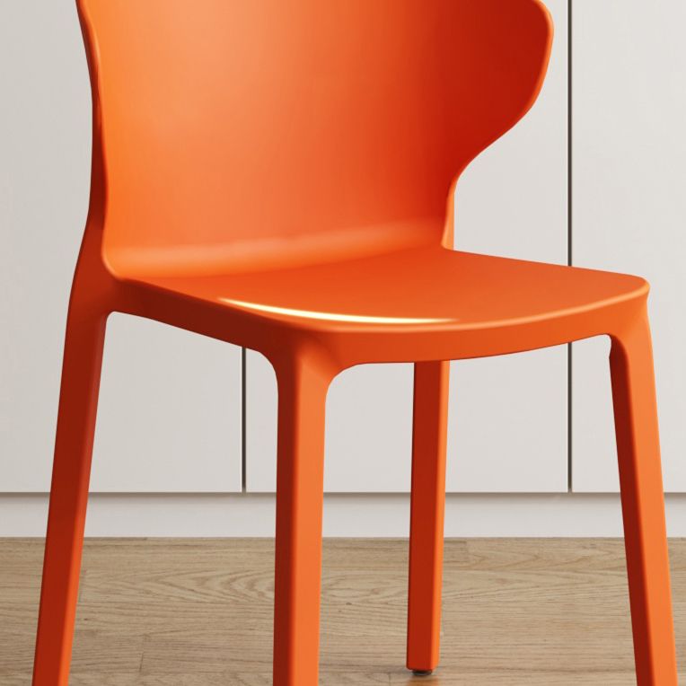 Contemporary Indoor Plastic Wingback Stackable Armless Dining Side Chair Clearhalo 'Dining Chairs' 'Dining Tables & Seating' 'dining_chair' 'furn' 'furn_dining_chair' 'Furniture' 'Kitchen & Dining Furniture' 1200x1200_5813ee57-907e-4b8b-93c4-696b4fbc5d1e