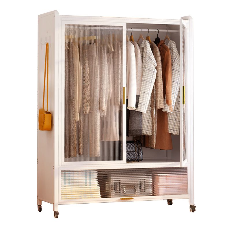 Contemporary Freestanding Wardrobe Home White Wardrobe Closet Clearhalo 'Armoires & Wardrobes' 'armoires_wardrobes' 'Bedroom Furniture' 'furn' 'furn_armoires_wardrobes' 'Furniture' 1200x1200_5815ecf6-c12f-428e-9bc1-1ed4597699d9