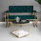 Contemporary Round Top Cocktail Table with Frame Base in Iron Clearhalo 'Coffee & Accent Tables' 'Coffee Tables' 'coffee_tables' 'furn' 'furn_coffee_tables' 'Furniture' 'Living Room Furniture' 1200x1200_5816d92a-3ace-4744-ae80-6c5ea9316a54