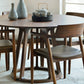 Round Solid Wood Brown Tone Dining Table Modern Pedestal Table for Dining Room Clearhalo ' dining_table' 'Dining Tables & Seating' 'Dining Tables' 'furn' 'furn_dining_table' 'Furniture' 'furniture_dining_table' 'Kitchen & Dining Furniture' 'kitchen&dining_furn' 'kitchen' 'kitchen_dining_table' 1200x1200_581752bc-f611-4749-ae47-dc9483335da7