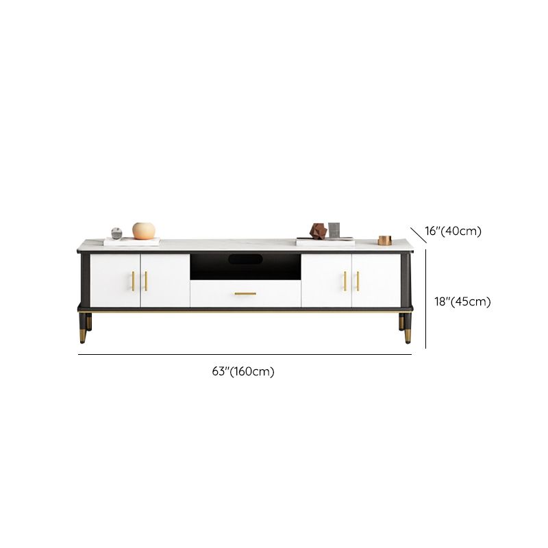 Contemporary TV Media Console Stone TV Stand Console with Drawer Clearhalo 'furn' 'furn_tv_stands_entertainment_centers' 'Furniture' 'Living Room Furniture' 'TV Stands & Entertainment Centers' 'TV Stands & Media Storage Furniture' 'tv_stands_entertainment_centers' 1200x1200_58189018-a8b5-45dc-8bbd-ea7a639742ba