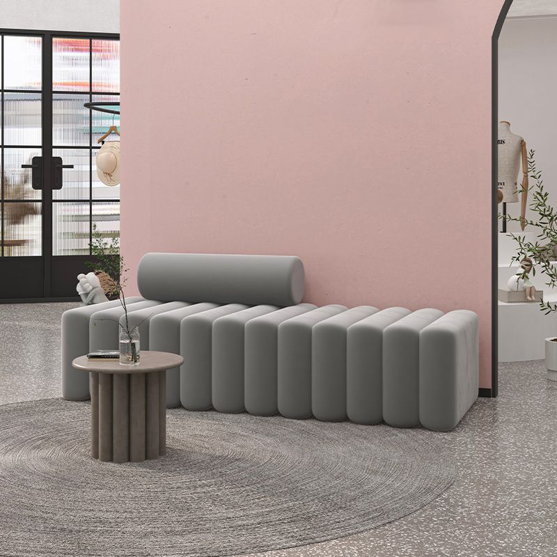 16.92" High Velvet Standard Sofa Contemporary Armless Sofa for Living Room Clearhalo 'furn' 'furn_sofas' 'Furniture' 'Living Room Furniture' 'Sofa' 'sofas' 1200x1200_581ad25f-e115-4965-8034-69323559740b