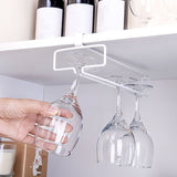 Contemporary Metal Hanging Wine Rack Wine Stemware Holder for Kitchen