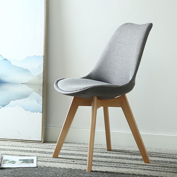 Scandinavian Bedroom Upholstered Side Chair Matte Finish Parsons Dining Chair Clearhalo ' kitchen&dining_furn' 'Dining Chairs' 'Dining Tables & Seating' 'dining_chair' 'Furniture' 'furniture_dining_chair' 'Kitchen & Dining Furniture' 'kitchen' 1200x1200_581e0497-8f12-45a4-8899-60e40808f9bb