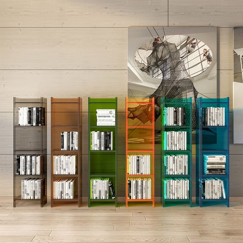 Acrylic Vertical Standard Bookshelf Scandinavian Closed Back Bookshelf Clearhalo 'Bookcases' 'furn' 'furn_bookcases' 'Furniture' 'furniture_bookcases' 'Office Furniture' 1200x1200_581ed22d-06e1-4bf2-8519-7a691f907248