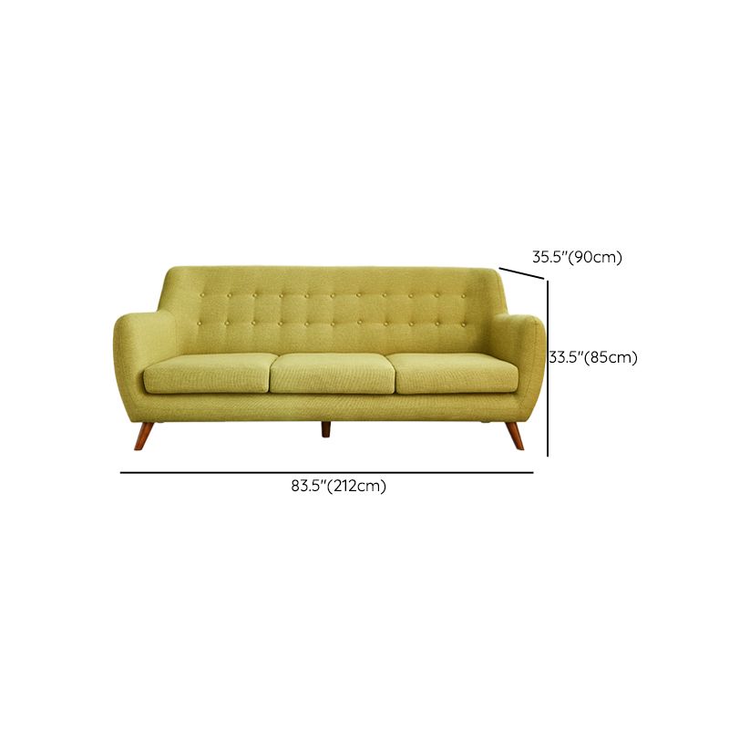 Zeitgenössischer dichtes Rückenstoff Stoff Quadrat Arm Standard Sofa