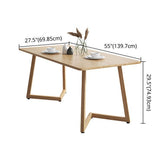 Modern Solid Wood Dining Room Set with Rectangle Table Dining Table Furniture for Home Clearhalo 'Dining Room Sets' 'Dining Tables & Seating' 'dining_room_set' 'furn' 'furn_dining_room_set' 'Furniture' 'furniture_dining_room_set' 'Kitchen & Dining Furniture' 'kitchen&dining_furn' 'kitchen' 1200x1200_5820430c-32ad-4780-a0fa-b8c9da023bef