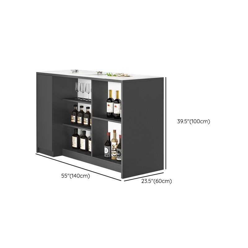 Modern Style Stone Rectangle Bistro Bar Desk Table for Living Room Clearhalo 'Bar Furniture' 'Bar Tables' 'bar_tables' 'furn' 'furn_bar_tables' 'Furniture' 'Kitchen & Dining Furniture' 1200x1200_58209039-927a-4dc4-9079-c783d2836fdd