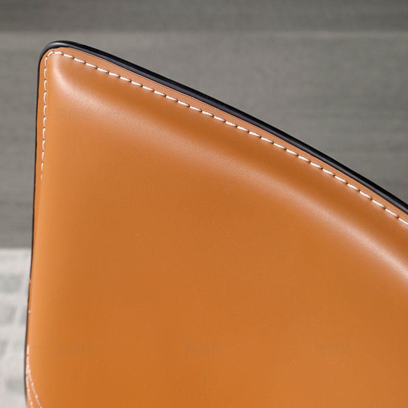 Designer Style Armless Chair Solid Back Side Leather Chair for Restaurant