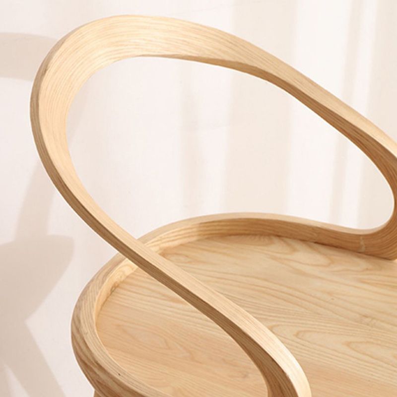 Sedia a braccio tradizionale aperta sedia da pranzo in legno per cucina