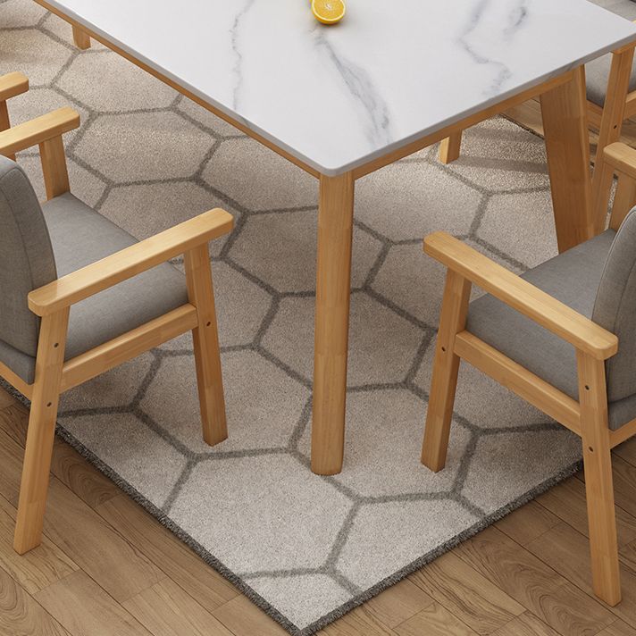 Minimalist Sintered Stone Top Kitchen Dining Set White Standard Dining Set with 4 Legs Table Clearhalo 'Dining Room Sets' 'Dining Tables & Seating' 'dining_room_set' 'furn' 'furn_dining_room_set' 'Furniture' 'furniture_dining_room_set' 'Kitchen & Dining Furniture' 'kitchen&dining_furn' 'kitchen' 1200x1200_58247861-bc5e-4e4d-ac6a-b030fe264f45