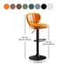 Metal Contemporary Kitchen Dining Room Stool Adjustable Height Armless Barstool Clearhalo 'Bar Furniture' 'Bar Stools' 'bar_stools' 'furn' 'furn_bar_stools' 'Furniture' 'furniture_bar_stools' 'Kitchen & Dining Furniture' 1200x1200_5825496b-4121-48d9-a5a9-6f07831d2117
