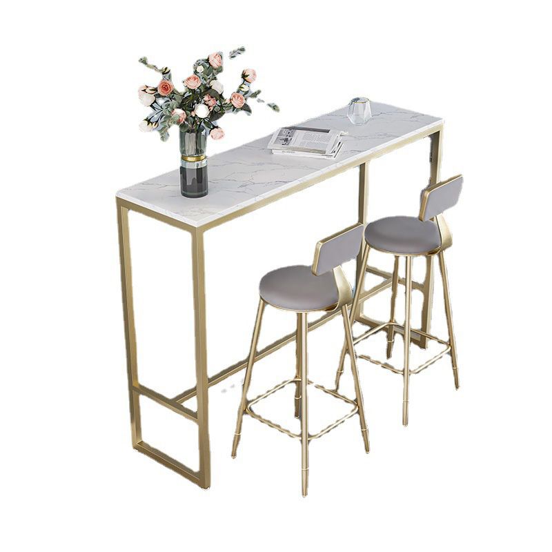 Glam Gesinterde Stenen Bartafel Rechthoekige Eettafel Voor Keuken