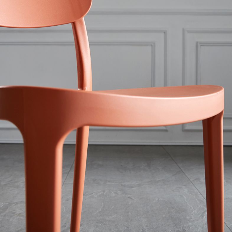 Scandinavian Plastic Armless Dining Chairs Stackable Open Back Side Chair (Set of 4) Clearhalo ' kitchen&dining_furn' 'Dining Chairs' 'Dining Tables & Seating' 'dining_chair' 'furn' 'furn_dining_chair' 'Furniture' 'furniture_dining_chair' 'Kitchen & Dining Furniture' 'kitchen' 1200x1200_5826dc6c-23e8-44cd-8d29-63d6a86717f9