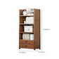 Contemporary Closed Back Bookcase Standard Engineered Wood Bookshelf