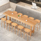 Rectangular Pine Wood Top Bar Table Modern Bar Table with Double Pedestal in Nature Clearhalo 'Bar Furniture' 'Bar Tables' 'bar_tables' 'furn' 'furn_bar_tables' 'Furniture' 'Kitchen & Dining Furniture' 1200x1200_5827b66b-aa92-4927-b09b-1b7952d30bf3