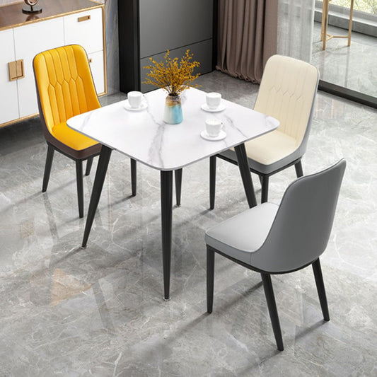 Square Sintered Stone White Dining Table Industrial 4 Legs Table for Dining Room Clearhalo ' dining_table' 'Dining Tables & Seating' 'Dining Tables' 'furn' 'furn_dining_table' 'Furniture' 'furniture_dining_table' 'Kitchen & Dining Furniture' 'kitchen&dining_furn' 'kitchen' 'kitchen_dining_table' 1200x1200_5828999f-59e0-48d8-b187-2335ba23bd7a