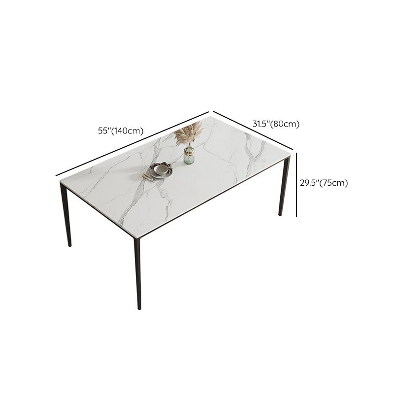 Dining Room Dinner Kitchen Table Rectangle 4 Legs Dining Table Clearhalo 'Dining Tables & Seating' 'Dining Tables' 'dining_table' 'furn' 'furn_dining_table' 'Furniture' 'Kitchen & Dining Furniture' 1200x1200_58289c9a-35ea-4f8f-a8af-4900479e89ae