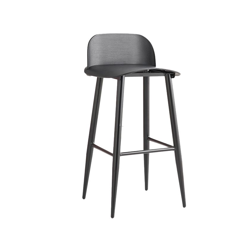 Glam Living Room Bar Height Stool Plastic Bar Stool with Iron Legs Clearhalo 'Bar Furniture' 'Bar Stools' 'bar_stools' 'furn' 'furn_bar_stools' 'Furniture' 'Kitchen & Dining Furniture' 1200x1200_58295544-8e39-4c85-b301-5f078be0a84b