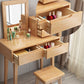 Modern 2-Drawers Table Dressing Table Solid Wood Mirror Make-up Vanity Clearhalo 'Bedroom Furniture' 'furn' 'furn_makeup_vanities' 'Furniture' 'Makeup Vanities' 'makeup_vanities' 1200x1200_582a13a4-751f-4763-a223-a991287041f1