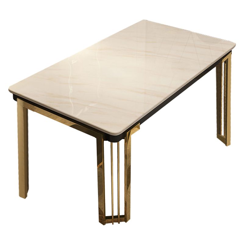 Metal Traditional Luxury Rectangle Indoor Table Sintered Stone Top Table with Legs Clearhalo ' dining_table' 'Dining Tables & Seating' 'Dining Tables' 'furn' 'furn_dining_table' 'Furniture' 'furniture_dining_table' 'Kitchen & Dining Furniture' 'kitchen&dining_furn' 'kitchen' 'kitchen_dining_table' 1200x1200_582a41a7-db4d-4ce8-af17-e884a87304a3