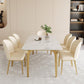 Kitchen Dining Chairs Faux Leather Side Chairs with Gold Metal Legs Clearhalo 'Dining Chairs' 'Dining Tables & Seating' 'dining_chair' 'furn' 'furn_dining_chair' 'Furniture' 'Kitchen & Dining Furniture' 1200x1200_582c3f75-9187-449f-97a0-26aa1e560f14
