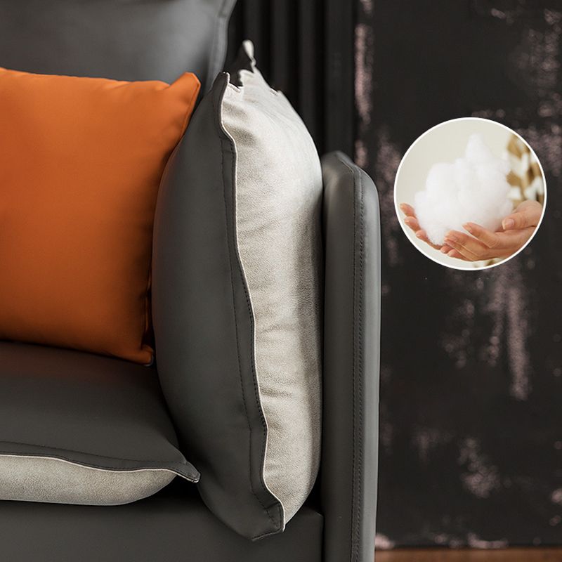 Nordic Style Ledersofa Quadrat -Tuftedofa für Wohnzimmer