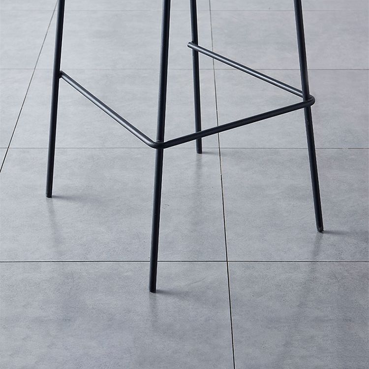 Taburete de la barra de respaldo escandinavo rectángulo de plástico Taburada de contra-altura