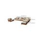 Canapé sectionnel Glam de 32 po de hauteur avec coussin en cuir blanc et dossier sectionnel