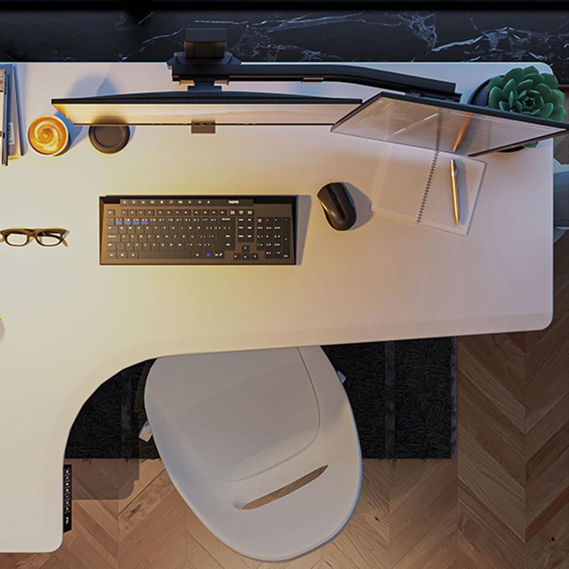 Scrivania per uffici in legno artificiale contemporaneo scrivania a forma di scrittura per camera da letto