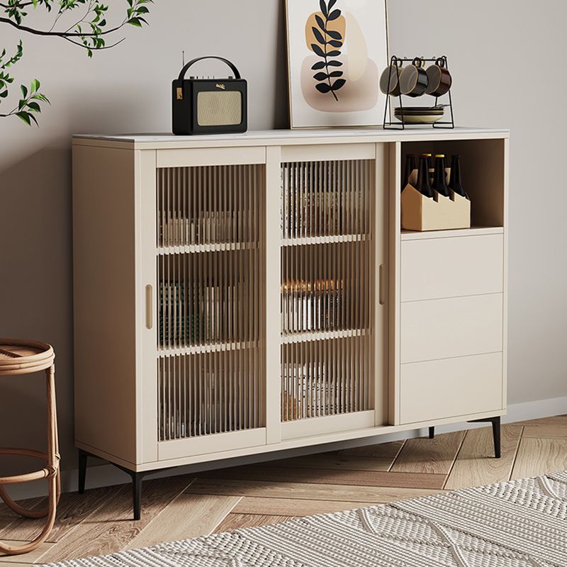 Zeitgenössische einstellbare Regale Sideboard Open Storage Server mit Glastüren