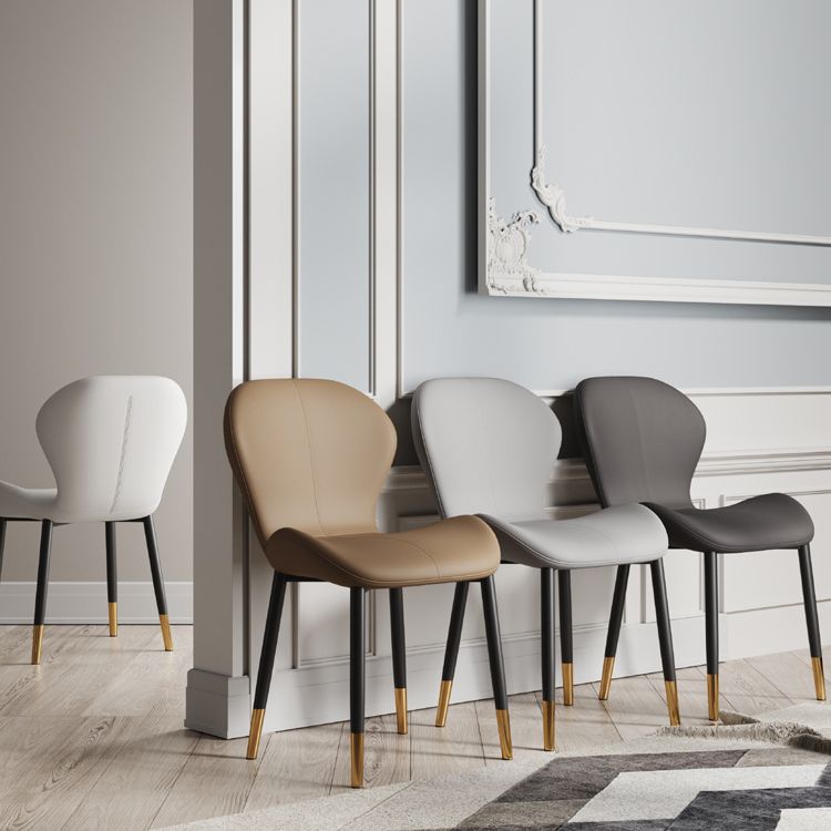 Scandinavian Study Room Side Chair Matte Finish PU Leather Parsons Dining Chair Clearhalo ' kitchen&dining_furn' 'Dining Chairs' 'Dining Tables & Seating' 'dining_chair' 'furn' 'furn_dining_chair' 'Furniture' 'furniture_dining_chair' 'Kitchen & Dining Furniture' 'kitchen' 1200x1200_58315d59-08d1-4cf0-9adc-a8cc2b34c386