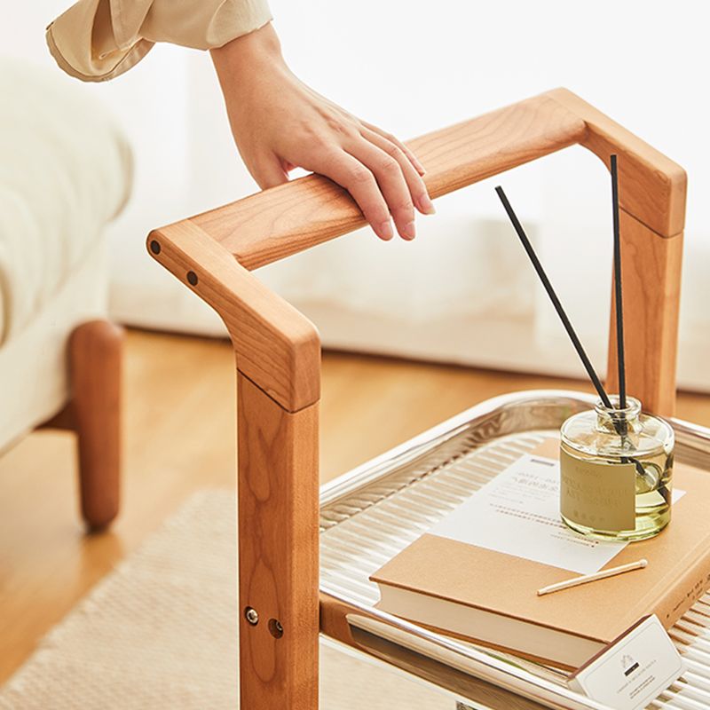 15" Wide Contemporary Corner Table Solid Wood Double Tier Accent Side Table Clearhalo 'Coffee & Accent Tables' 'End & Side Tables' 'end_side_tables' 'furn' 'furn_end_side_tables' 'Furniture' 'Living Room Furniture' 1200x1200_5831a976-22bd-4d3d-ba64-1c8900bd646d