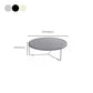 Modern Round Coffee Table Glass Top and Iron Coffee or End Table Cross Legs