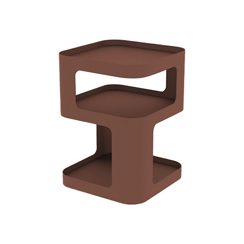 Tavolo da spuntino all'estremità laterale contemporanea con ripiani in metallo tavolo da camera da letto