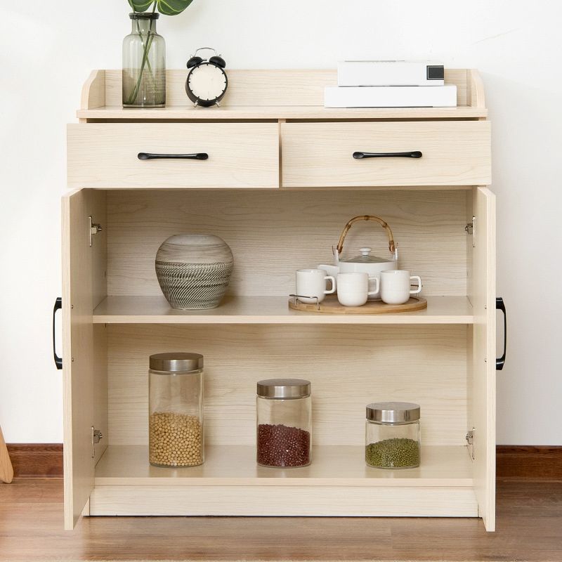 35.4" Tall 2 - Door and 2 - Drawer Accent Cabinet Faux Wood Storage Cabinet Clearhalo 'Cabinets & Chests' 'cabinets_chests' 'furn' 'furn_cabinets_chests' 'Furniture' 'Living Room Furniture' 1200x1200_5834317a-c883-4768-821b-ef3e7b82083a