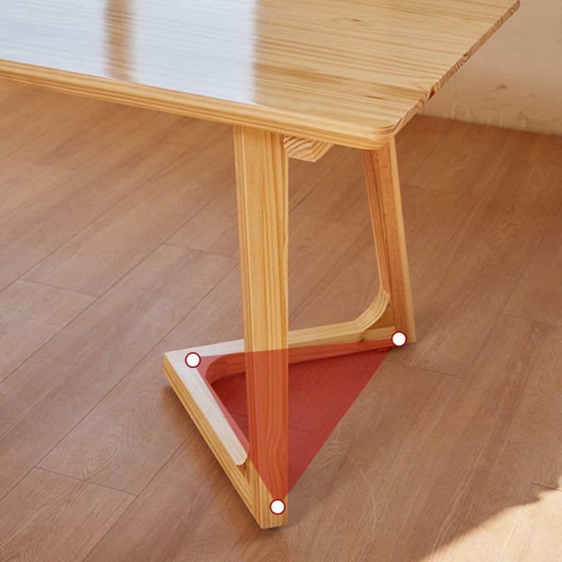 Bureau de bureau en bois contemporain Bureau de tâche de forme rectangulaire pour le bureau