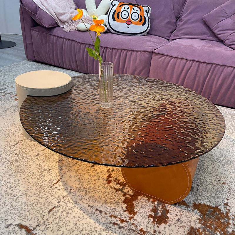 Tavolino in vetro trasparente in vetro doppio piedistallo 1 tavolo da cocktail singolo