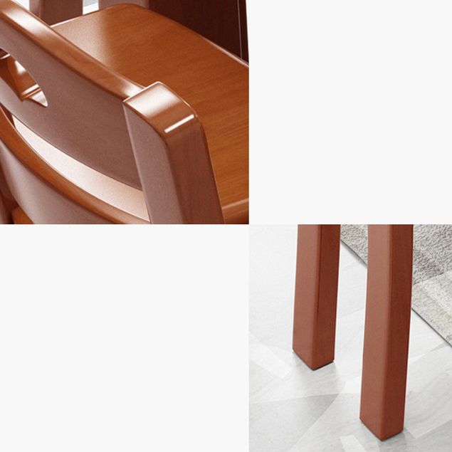 Sillas de comedor de madera sólida sillas de comedor sin brazo de estilo moderno