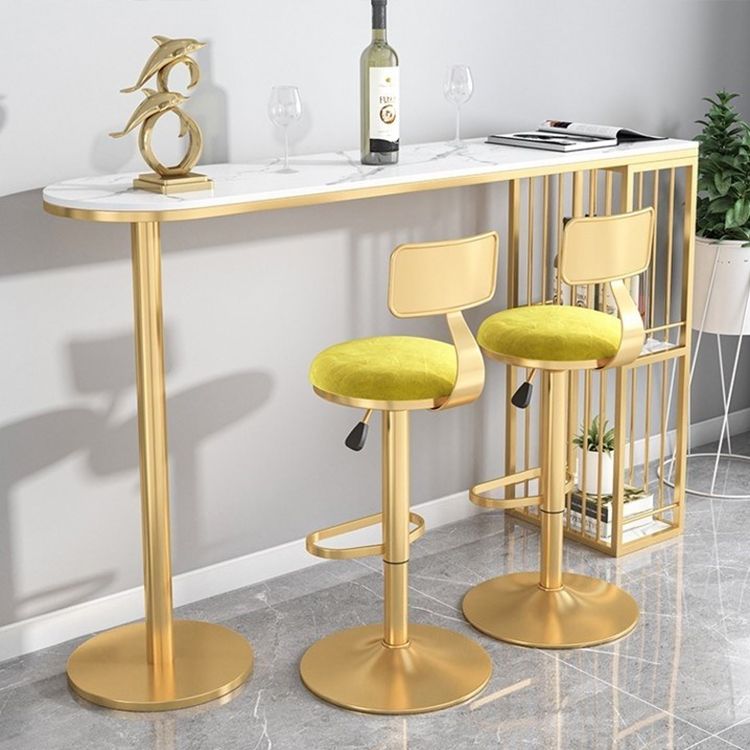 Glam Liftable Backrest Counter Stool Iron Cafe Bar Stool with Velvet Cushion and Pedal Clearhalo 'Bar Furniture' 'Bar Stools' 'bar_stools' 'furn' 'furn_bar_stools' 'Furniture' 'furniture_bar_stools' 'Kitchen & Dining Furniture' 1200x1200_5837611f-0f4a-4b76-b40f-bd4e418dfeae