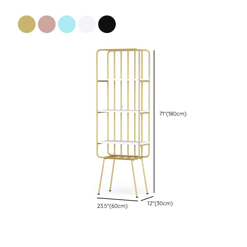 4 Shelves Standard Bookshelf Metal Modern Bookcase ,11.8" W X 70.9" H Clearhalo 'Bookcases' 'furn' 'furn_bookcases' 'Furniture' 'Office Furniture' 1200x1200_583874fe-8bf3-49a2-b6a4-5ab46b765c72