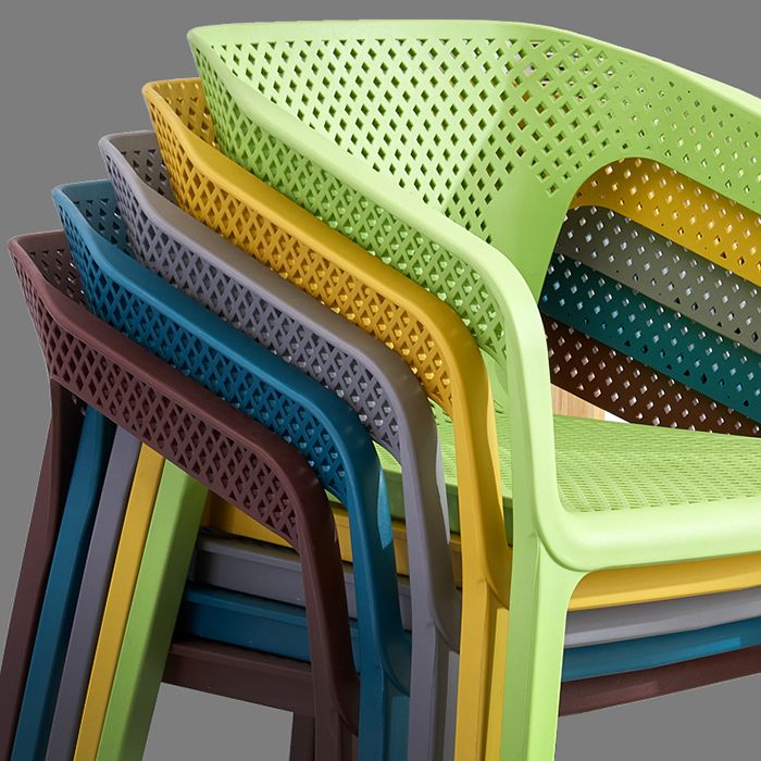 Plastic Scandinavian Arm Chair Kitchen Dining Room Cross Back Chair Clearhalo 'Dining Chairs' 'Dining Tables & Seating' 'dining_chair' 'furn' 'furn_dining_chair' 'Furniture' 'furniture_dining_chair' 'Kitchen & Dining Furniture' 1200x1200_583bdfdd-e887-4ddb-9247-5858fa0c656e