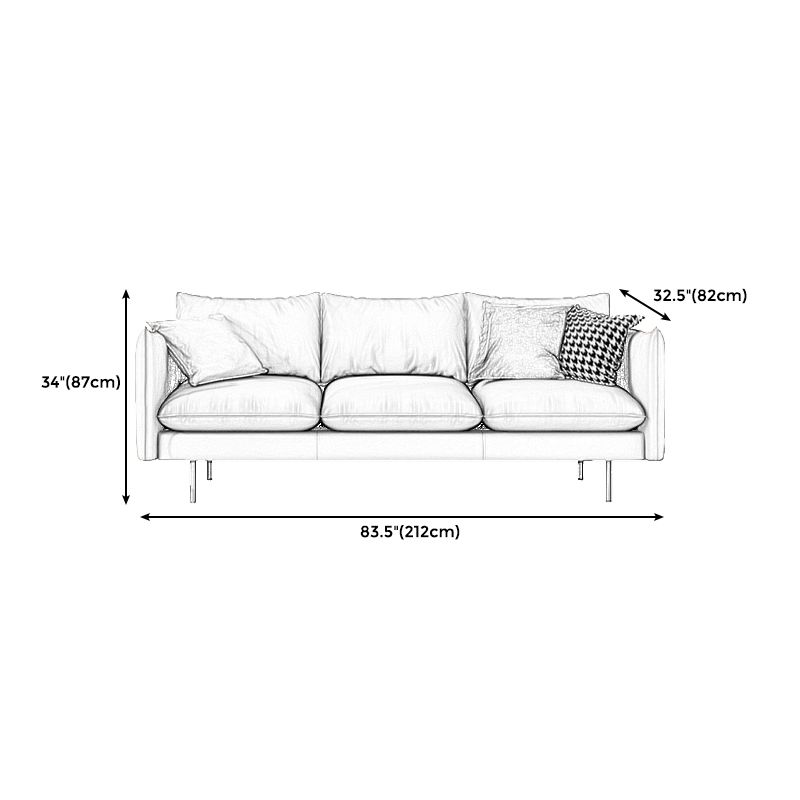 Modern Style Square Armrest Latex Cushions Fill The Grey/brown Sofa Clearhalo 'furn' 'furn_sofas' 'Furniture' 'furniture_sofas' 'kitchen' 'kitchen_sofas' 'Living Room Furniture' 'Sofa' 'sofas' 1200x1200_583d8654-f55c-42e0-b558-dd991bbbbe6c