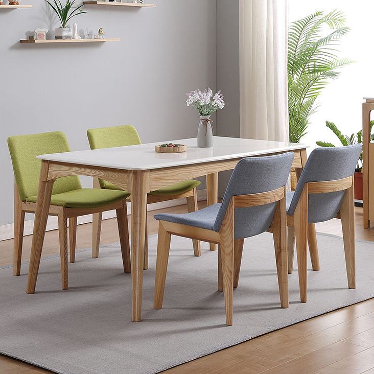 Simple Style Marble Dining Table 4 Legs Base Rectangle Table for Kitchen Clearhalo ' dining_table' 'Dining Tables & Seating' 'Dining Tables' 'furn' 'furn_dining_table' 'Furniture' 'furniture_dining_table' 'Kitchen & Dining Furniture' 'kitchen&dining_furn' 'kitchen' 'kitchen_dining_table' 1200x1200_583dcbbb-ce16-4e14-919c-deabebe98751