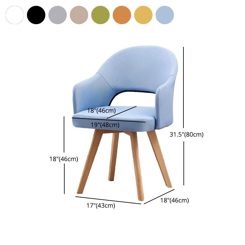 Modern Open Back Dining Side Chair Dining Fabric Side Chair for Home Clearhalo 'Dining Chairs' 'Dining Tables & Seating' 'dining_chair' 'furn' 'furn_dining_chair' 'Furniture' 'furniture_dining_chair' 'Kitchen & Dining Furniture' 1200x1200_583efb21-e212-44bb-847a-8a1e84a0b800