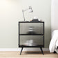 Contemporary Metal Nightstand Lower Shelf Bedside Cabinet with Door for Bedroom Clearhalo 'Bedroom Furniture' 'furn' 'furn_night_stand' 'Furniture' 'night_stand' 'Nightstands' 1200x1200_583fee3f-4f06-49f8-b0f9-29541a000245