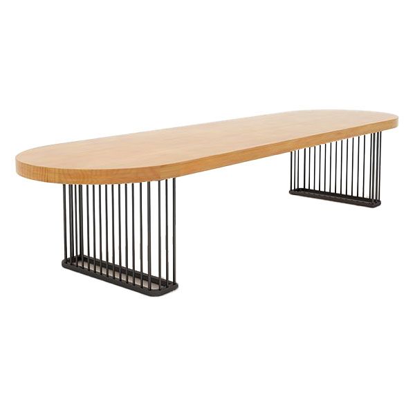 ソリッドウッドオーバルライティングデスクインダストリアルスタイルオフィスライティングデスク